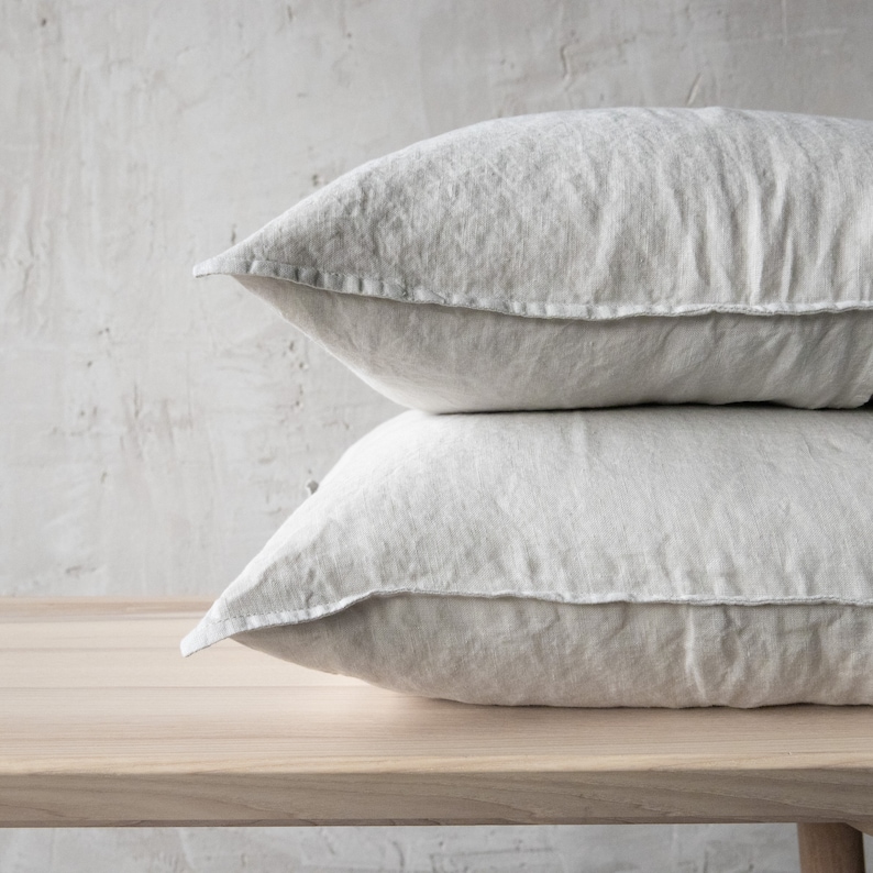 Linen pillow case with flap. Standard queen king body euro Etsy