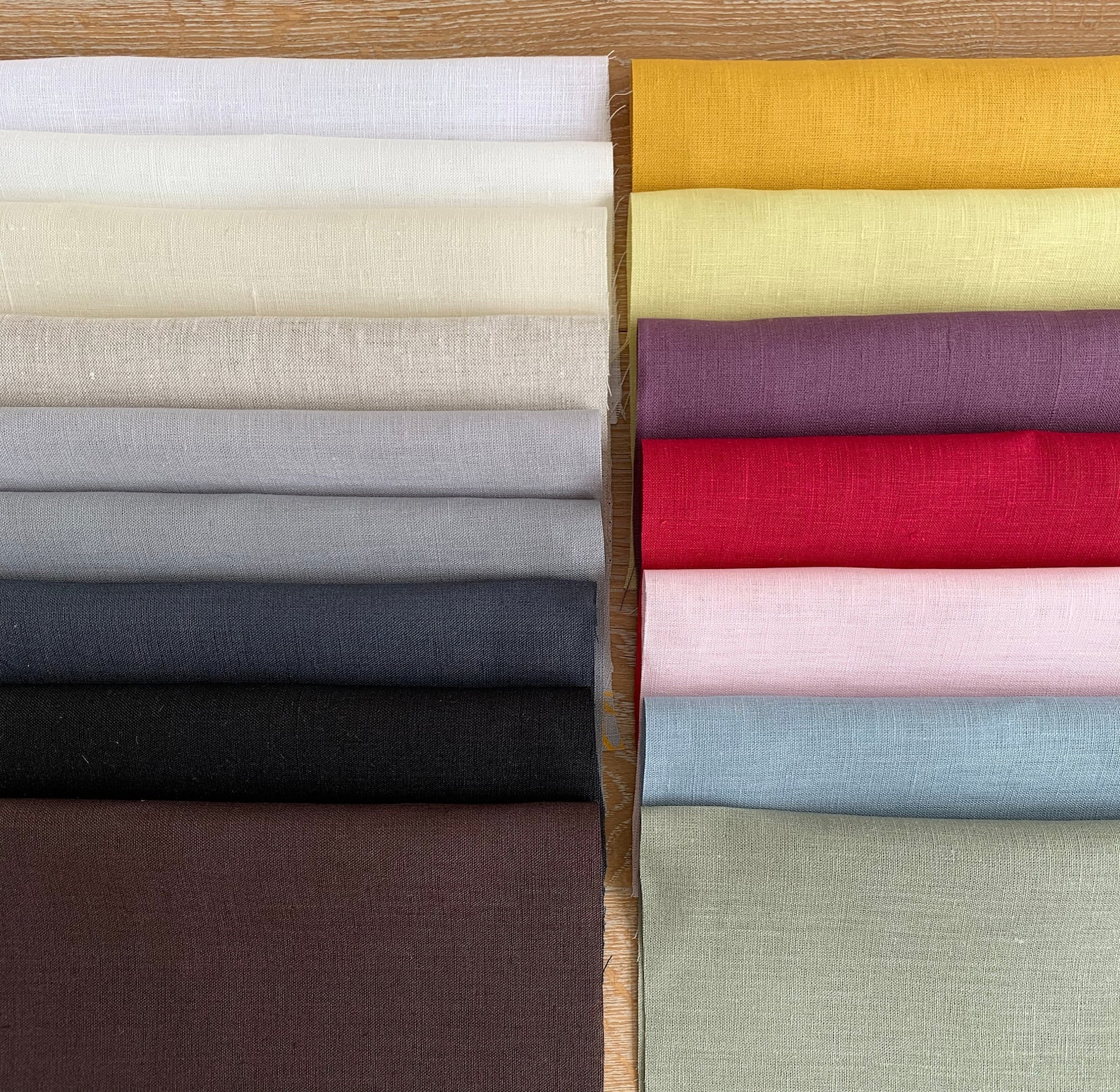 Linen fabric by the yard or meter. Medium weight 195 gr/m2. Etsy