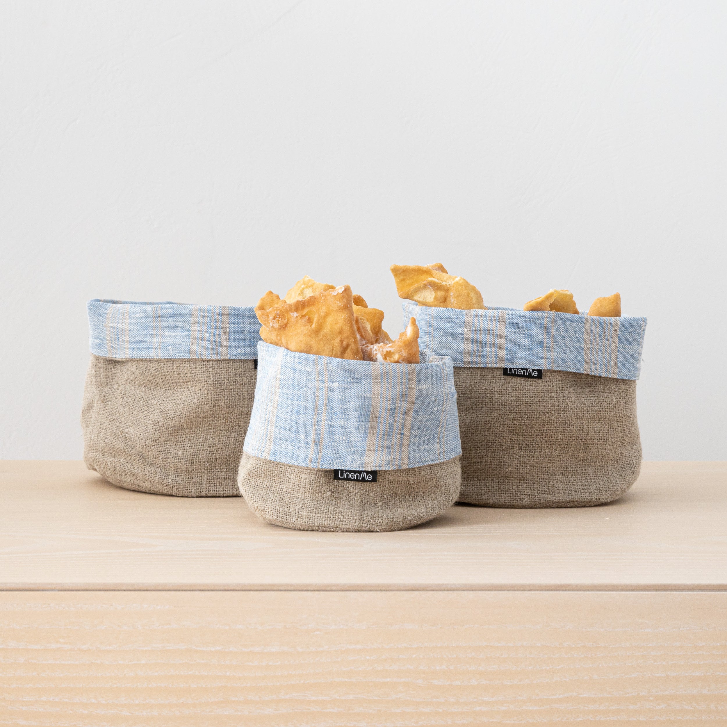 Linen Fabric Bread Basket Organic Food Storage Plant Pot Etsy