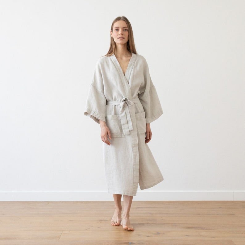 Women's Waffle Linen Bath Robe in Various Colour. Unisex Etsy