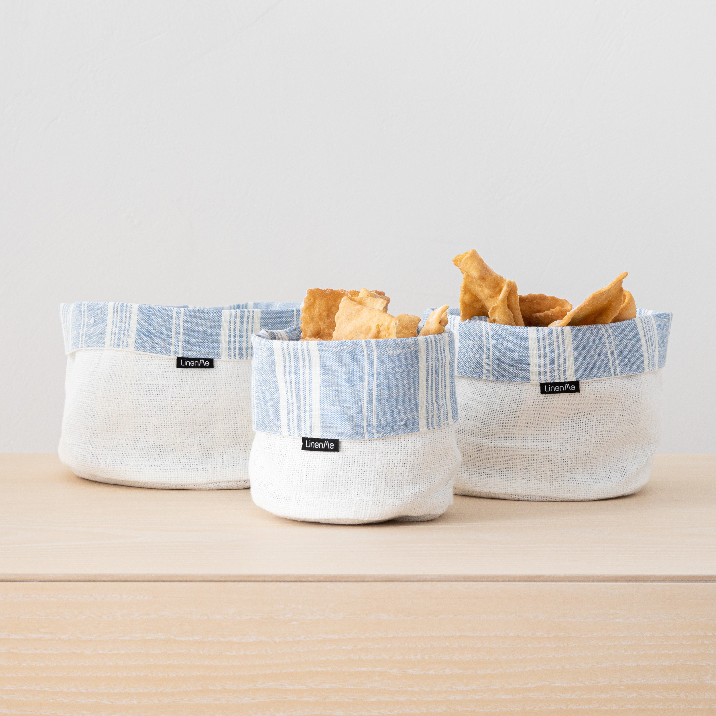 Linen Fabric Bread Basket Organic Food Storage Plant Pot Etsy