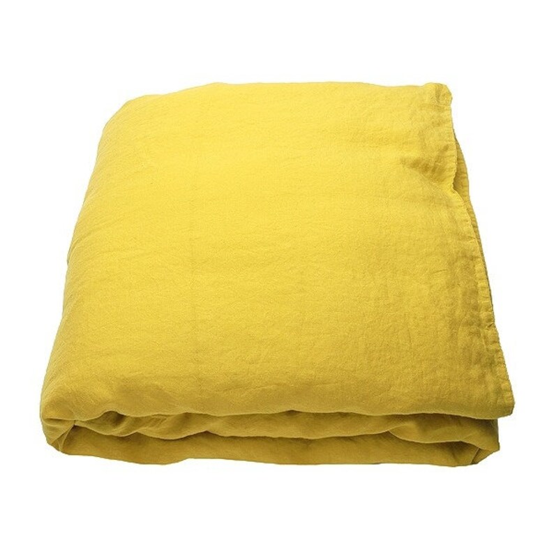 Linen Duvet Cover in Citrine Yellow. Washed Softened Linen Etsy