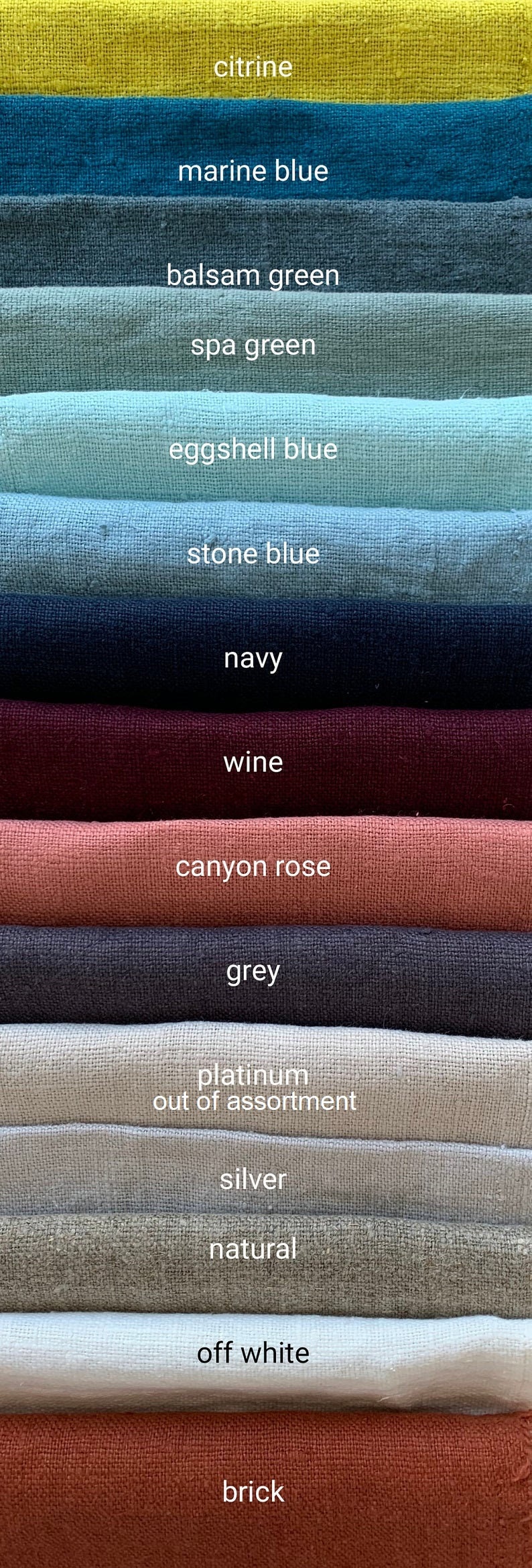 Washed Heavy Linen Fabric by the Yard or Meter. Any Length Etsy