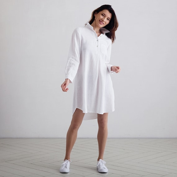 White shirt tunic dress Clearance