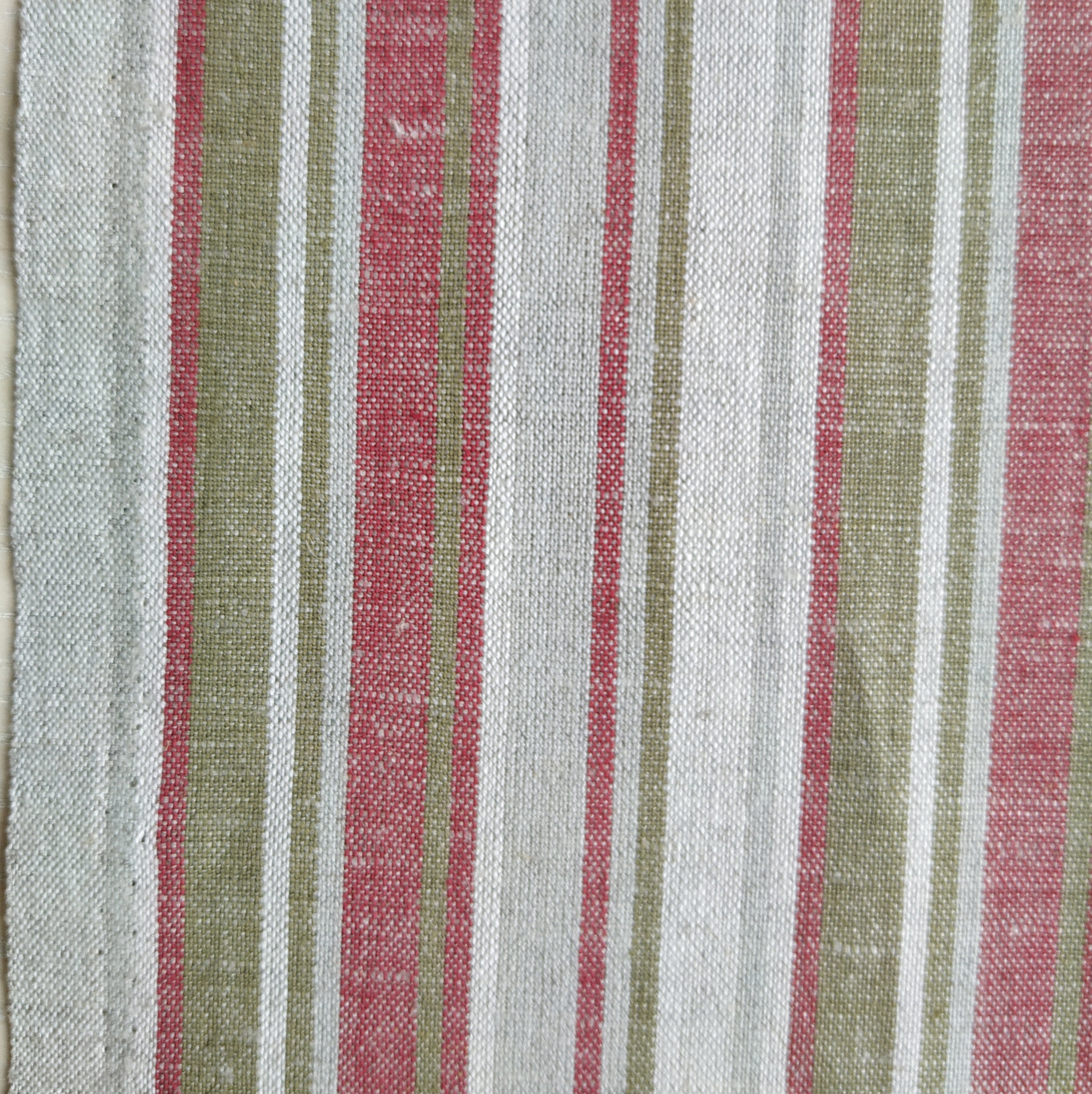Striped Linen Cotton Mix Fabric by the Yard or Meter Medium Etsy