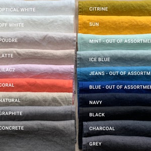 Sample set of Heavy Weight, Plain Weave Linen fabric. 280 gr/mtr weight fabric for Linen Curtains, Table linen, Linen Bedding image 2