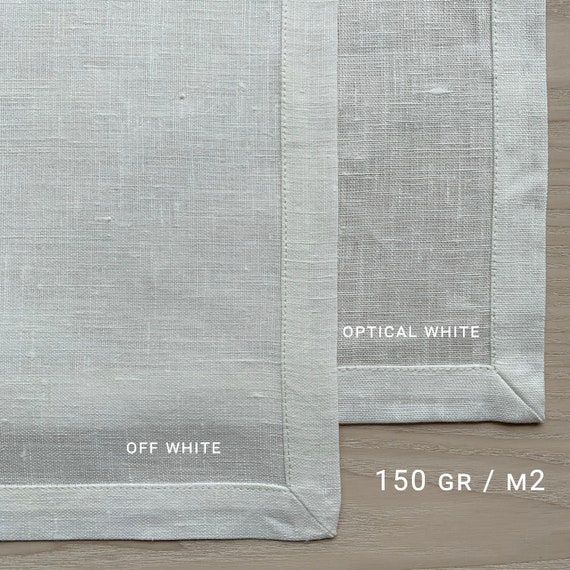 Tejido de lino blanco ligero por yarda o metro. Ancho 150cm. Cualquier  longitud de tela de lino. 85 gr / m2, 125 gr / m2, 150 gr / m2 -  México