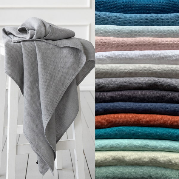 Serviettes gaufrées en lin Différentes couleurs: ensemble de serviettes, serviette de bain, serviettes en lin. Lin européen, absorbant.