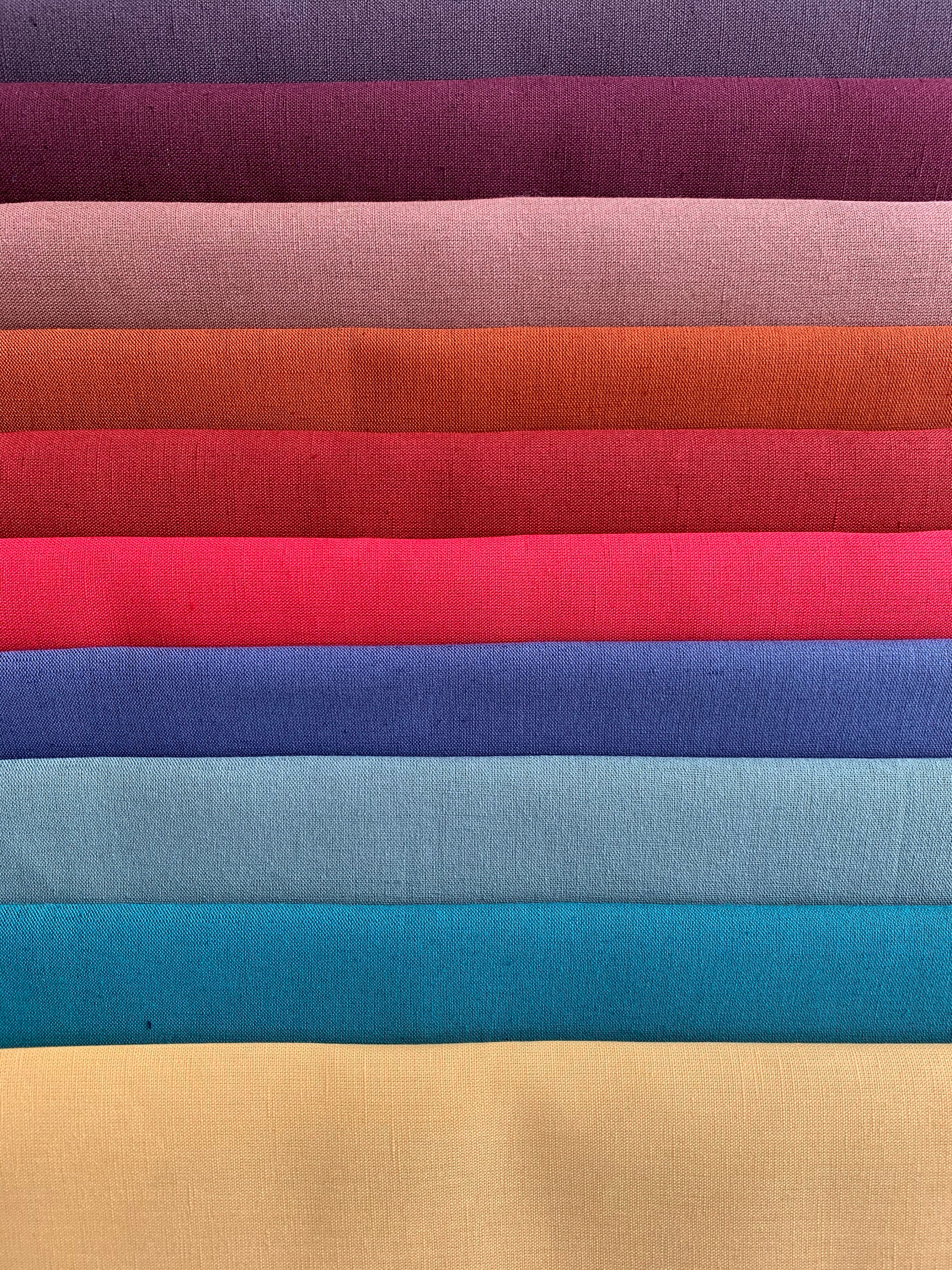 Linen Cotton Blend Fabric by the Yard or Meter Plain Weave. Etsy