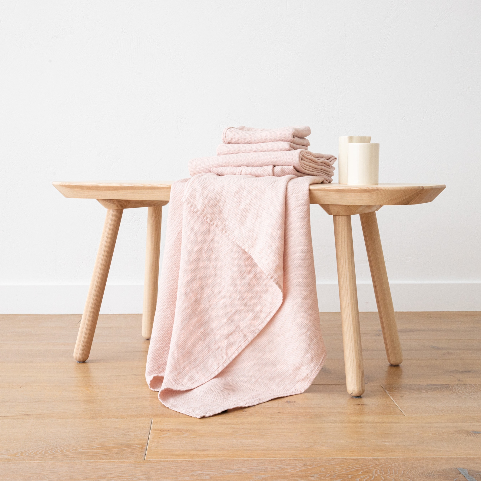 Linen Waffle Towels in Rosa Pink Towel Set Bath Towel Hand Etsy