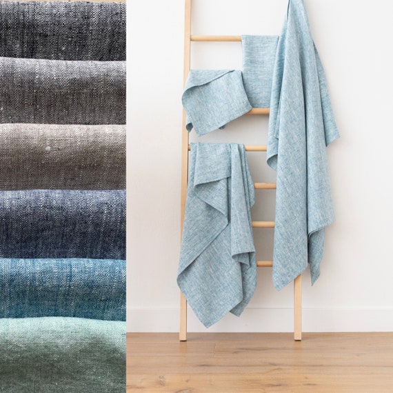 Heavy Weight Linen Bath Towels Various Colours: Linen Towel Set