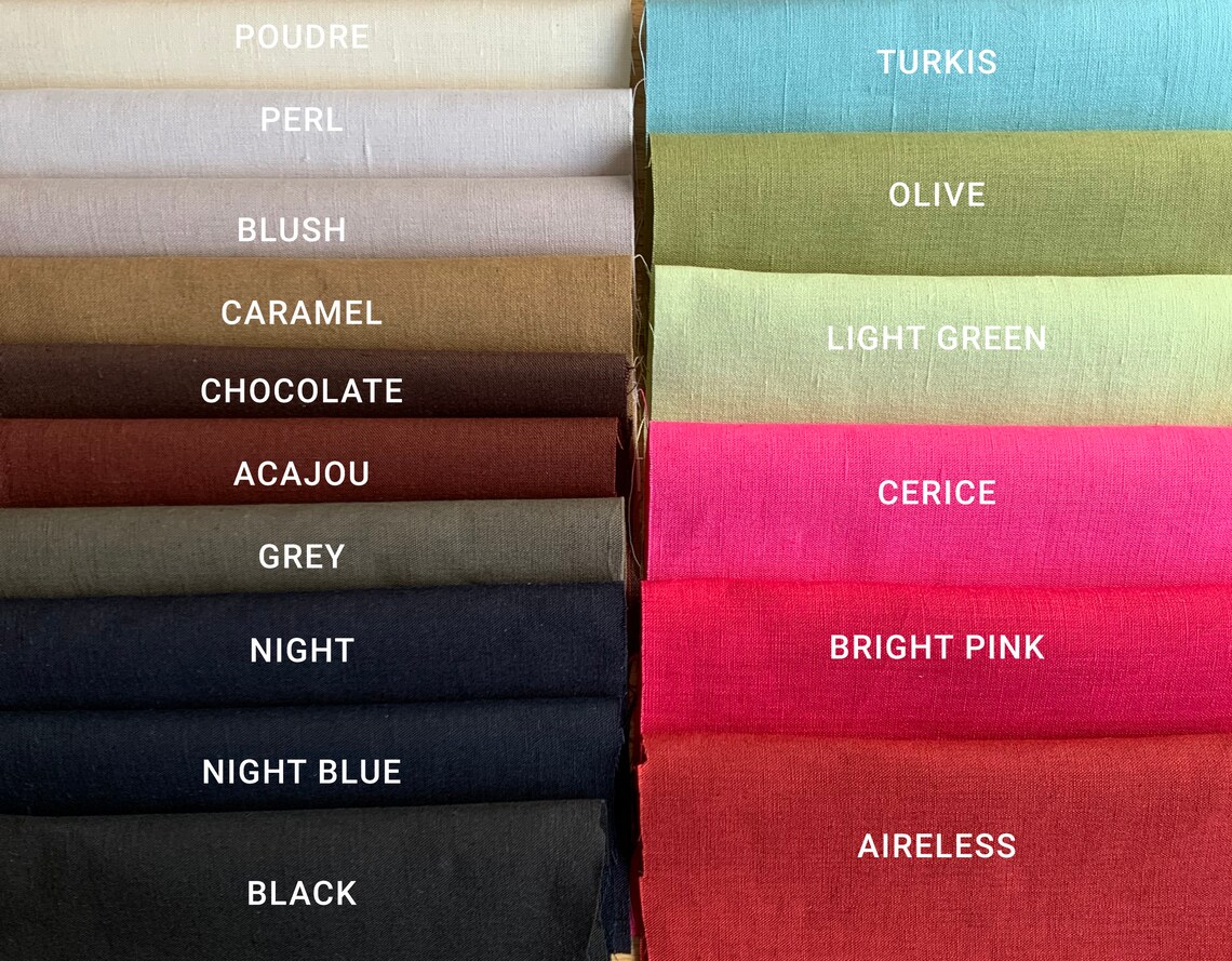 Medium Weight Linen Cotton Mix Fabric by the Yard or Meter Etsy