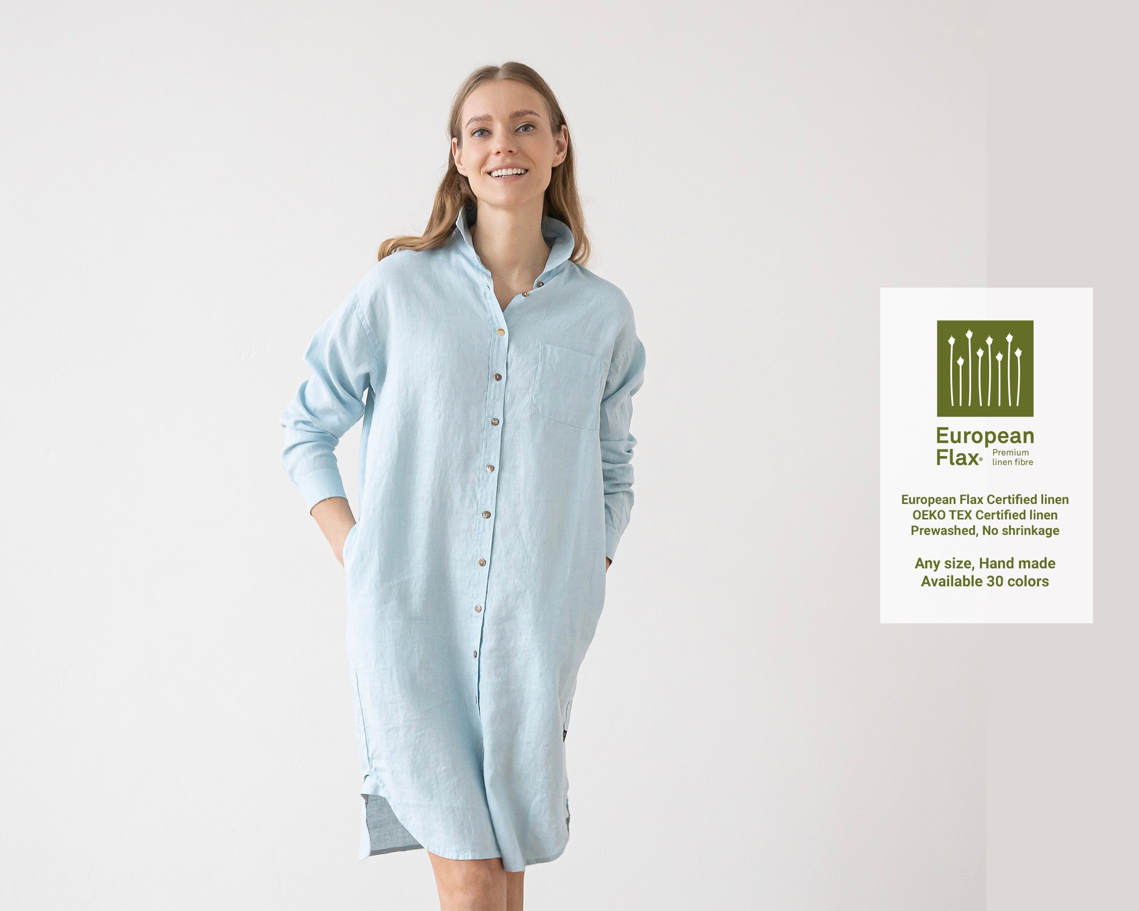 knee length dresses for ladies Midi Shirtdress main image 0