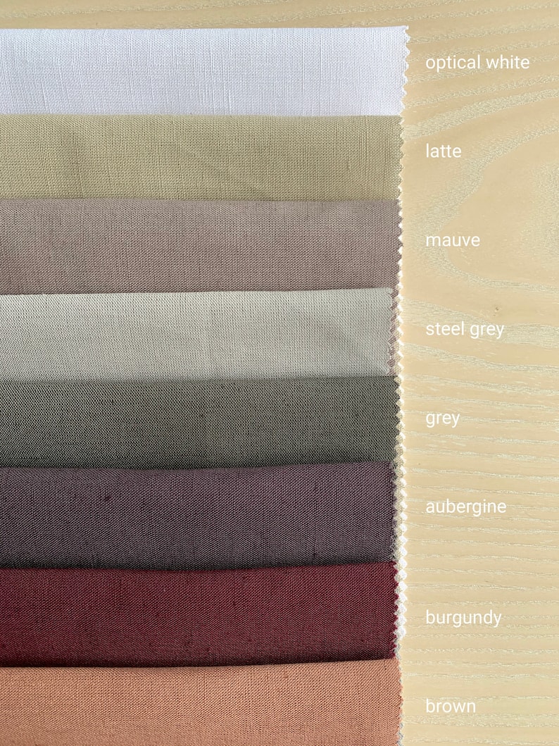 Linen Cotton Blend Fabric by the Yard or Meter Plain Weave. Etsy