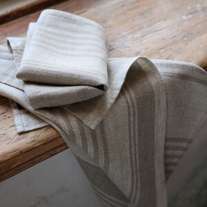 Linen tea towel. Washed linen kitchen towel. Guest, hand towel. Natural dish towel. Heavy weight linen. Set of 2 dishcloth. Very Absorbent image 3