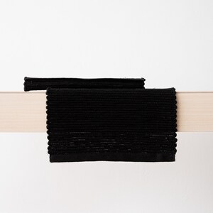 Hand Made Linen Placemat in Black. Hand Woven Linen Table mat. Table Linens. Sustainable product. Linen placemats for table decor.
