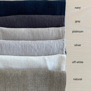 Tejido de lino grueso lavado por metros. Cualquier longitud de tela de lino. Tejido de lino para bolsos. imagen 4