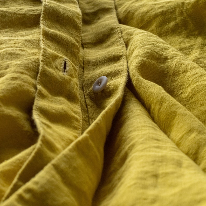 Linen Duvet Cover in Citrine Yellow. Washed Softened Linen Etsy