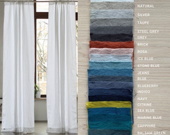 Tende tendine a pannello a vetro per finestra e porta su misura larghezza da 30 a 120 tessuti bianco effetto lino lunghezza personalizzata art.sonia (50x135 cm