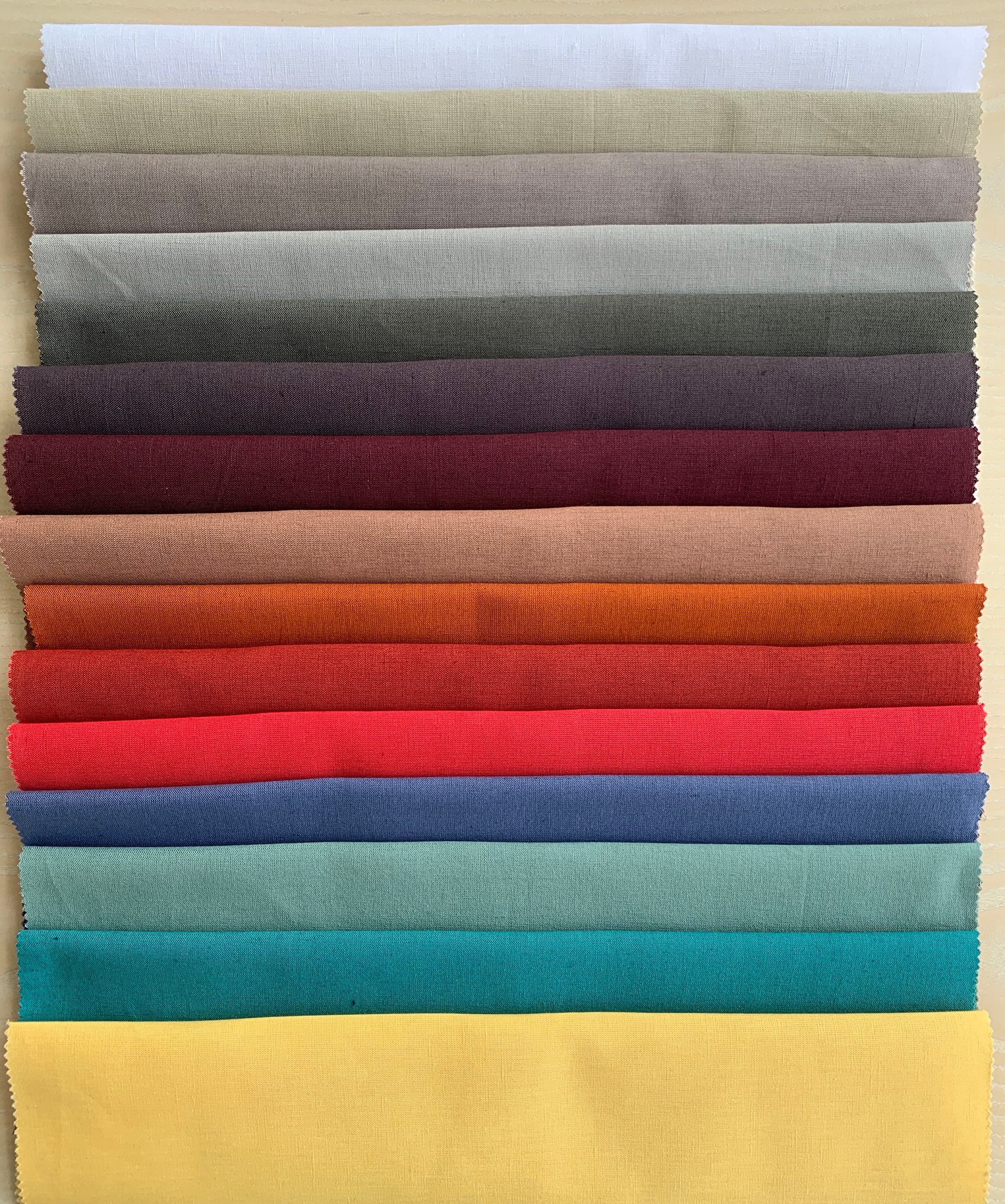 Linen Cotton Blend Fabric by the Yard or Meter Plain Weave. Etsy