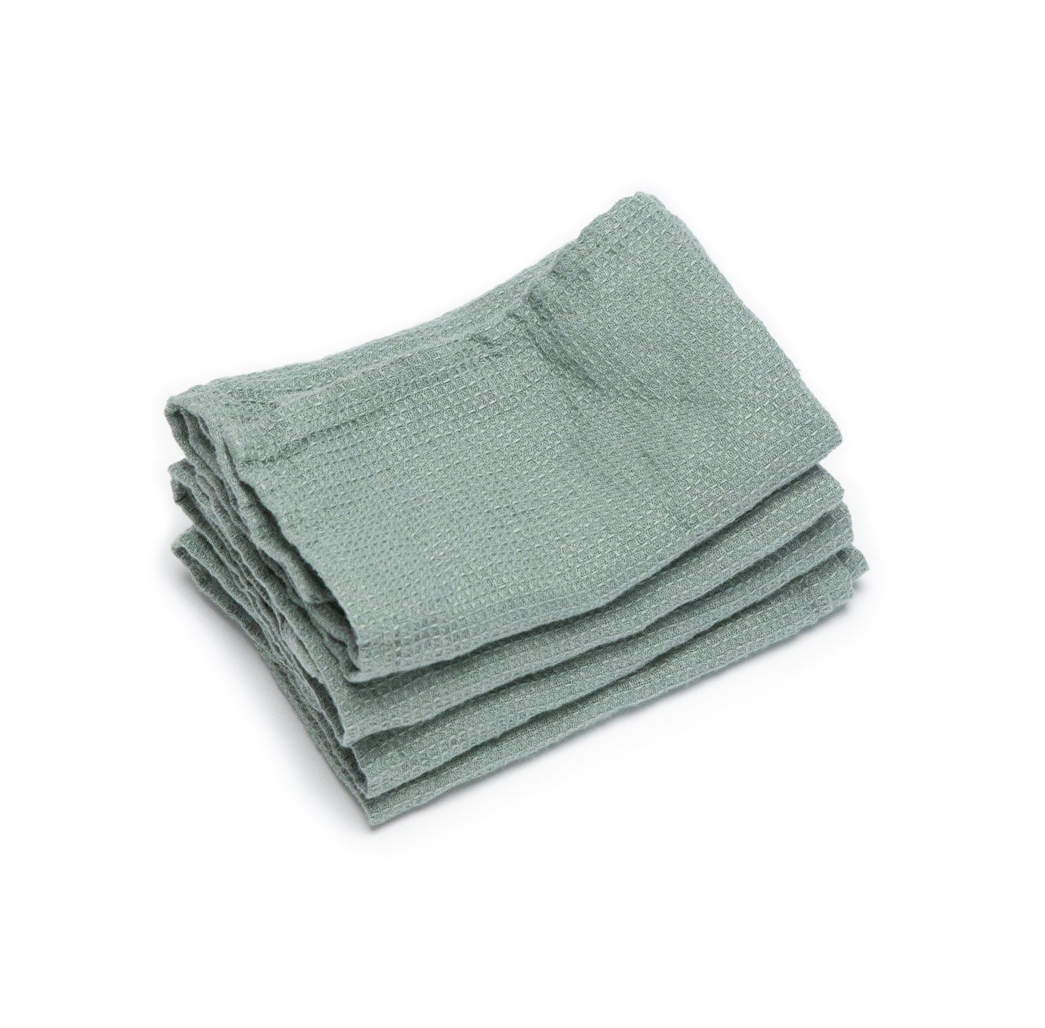 Linen Waffle Towels in Spa Green: Towel Set Bath Towel Hand | Etsy
