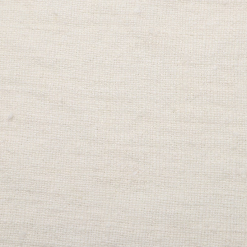 Washed heavy linen fabric by the yard or meter. Any length linen fabric. Linen fabric for bags, aprons, table linen, & decorative pillows Off White
