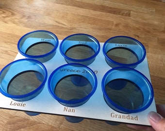 Personalised all inclusive drinks tray for around the pool also for Hen and Stag holidays and Festivals