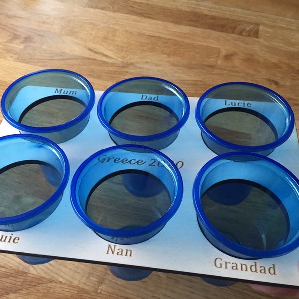 Personalised all inclusive drinks tray for around the pool also for Hen and Stag holidays and Festivals