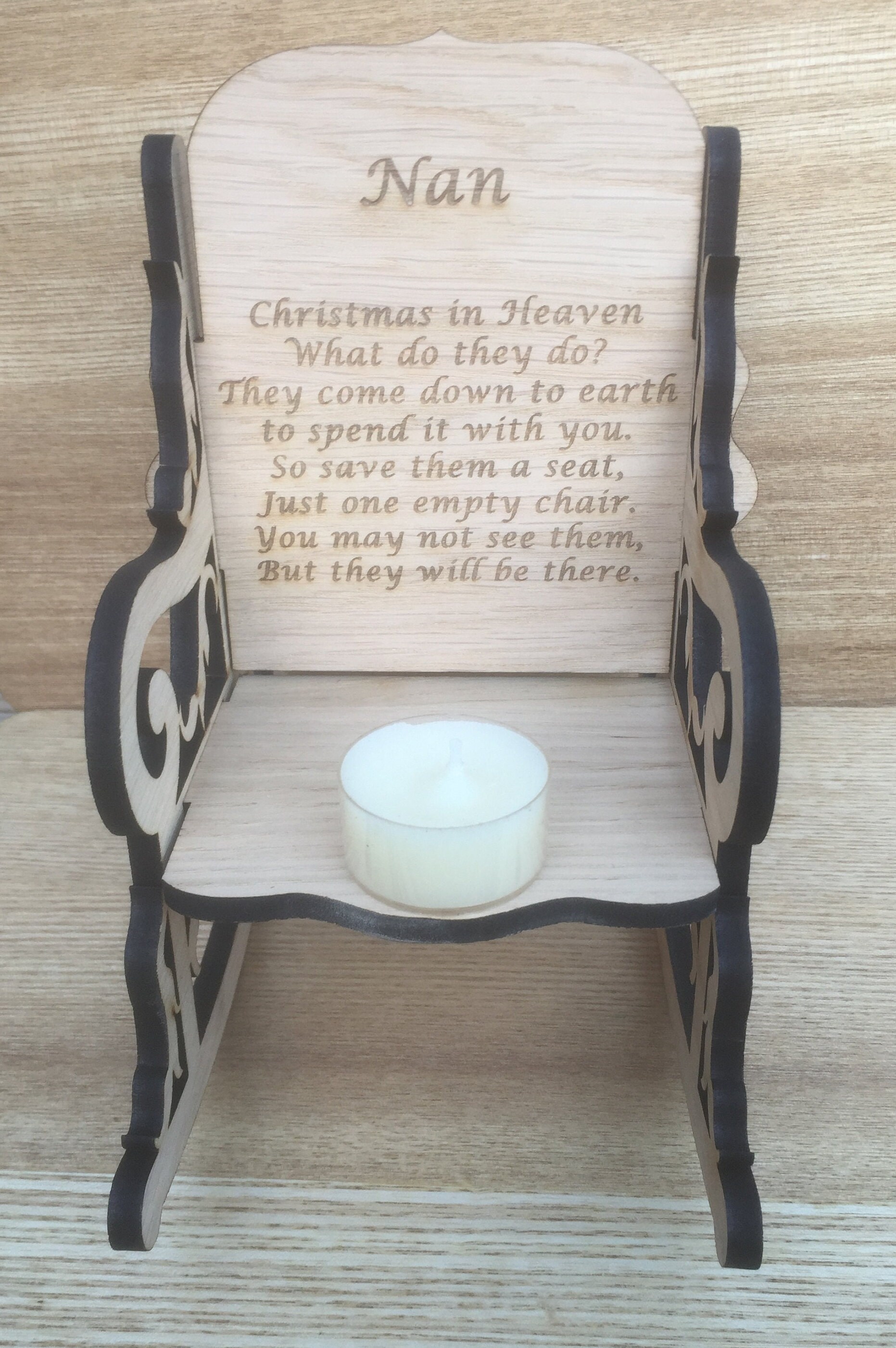 Personalised Rocking Chair Candle Holder Etsy UK
