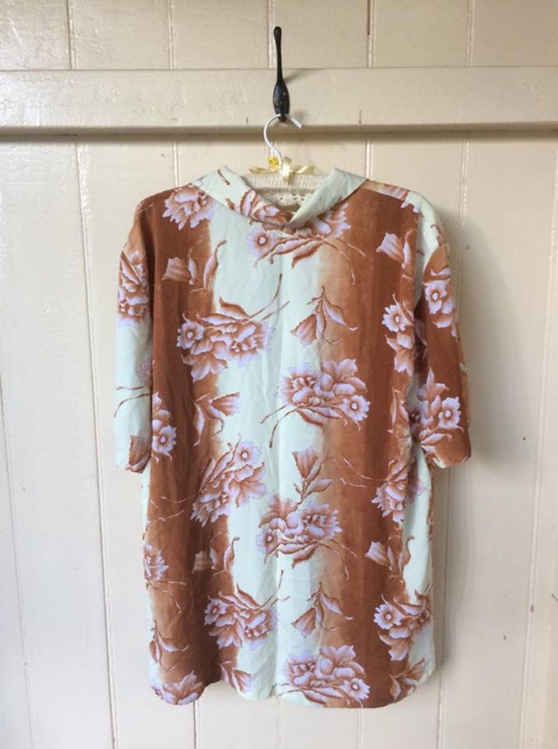 RETRO FLORAL BLOUSE \u2022 brown /& beige \u2022 medium