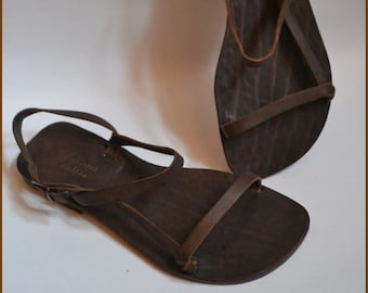 Dark Brown Gladiator Sandals, Brown Leather Sandals, Leather Flat Sandals, Handmade Leather Sandals, Wedding Sandals, Bodrum Sandals-US24