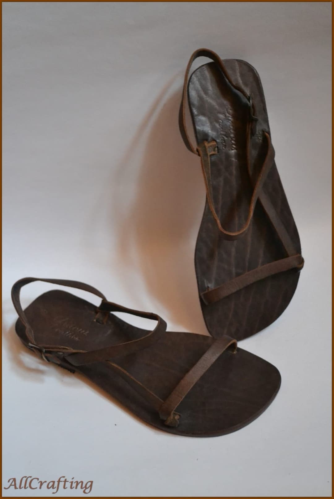 New leather brown gladiator sandals /// size 10/11
