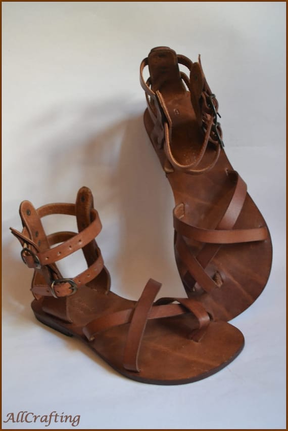 Ankle Strap Sandals, Toe Ring Sandals, Brown Leather Sandals, Greek Sandals, Ancient Style, Women Sandals, Leather Strappy Sandals US48 Ankle Strap Sandals, Toe Ring Sandals, Brown Leather Sandals, Greek Sandals, Ancient Style, Women Sandals, Leather Strappy Sandals US48