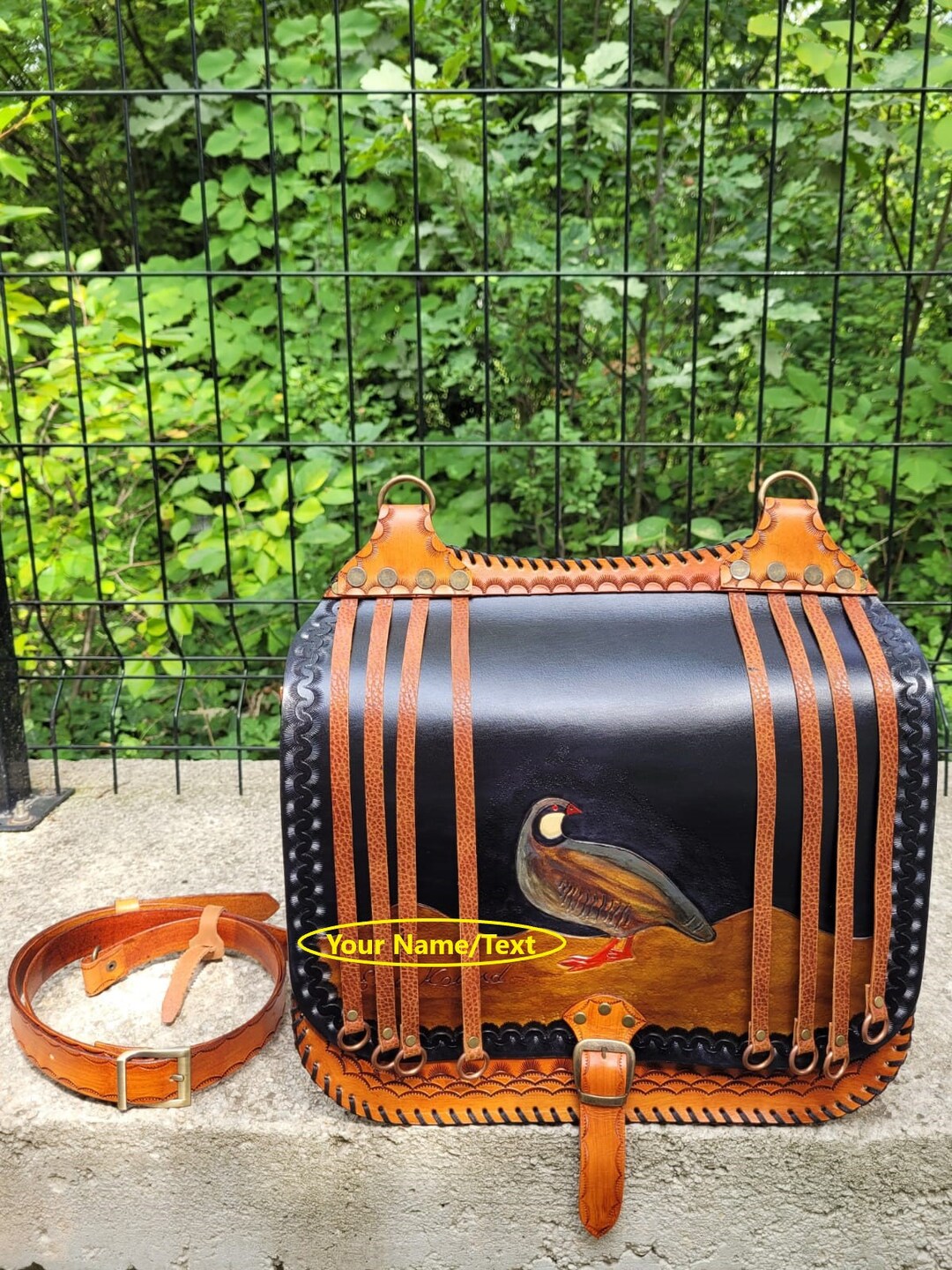 Handmade Leather Bag Hunting Gift Bird Hunting Dove Hunting Etsy