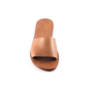 Greek Sandals Brown Leather Sandals Christmas Gift for Her, Elegant Leather Flat Sandals Women Shoes Women Sandals Roman Sandals