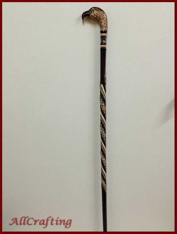 Walking Stick Cane Handmade Wooden Stick High Quality Unique | Etsy
