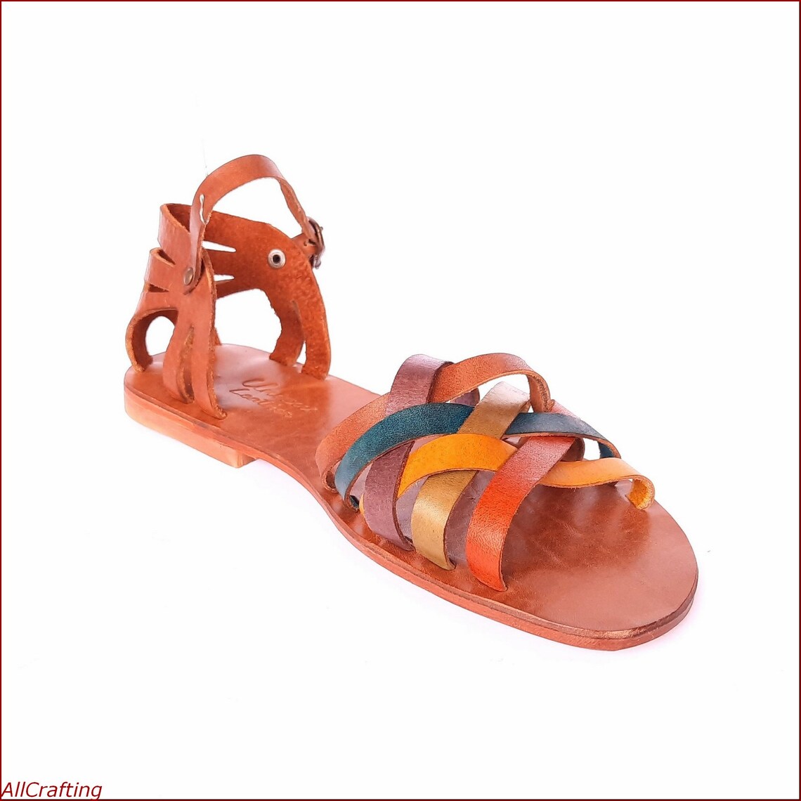 colorful flat sandals