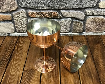 Koperen wijnglas 13.5oz / 400 ml elegante koperen mok voor wijn handgemaakte koperen beker, pure koperen mok tumbler cup
