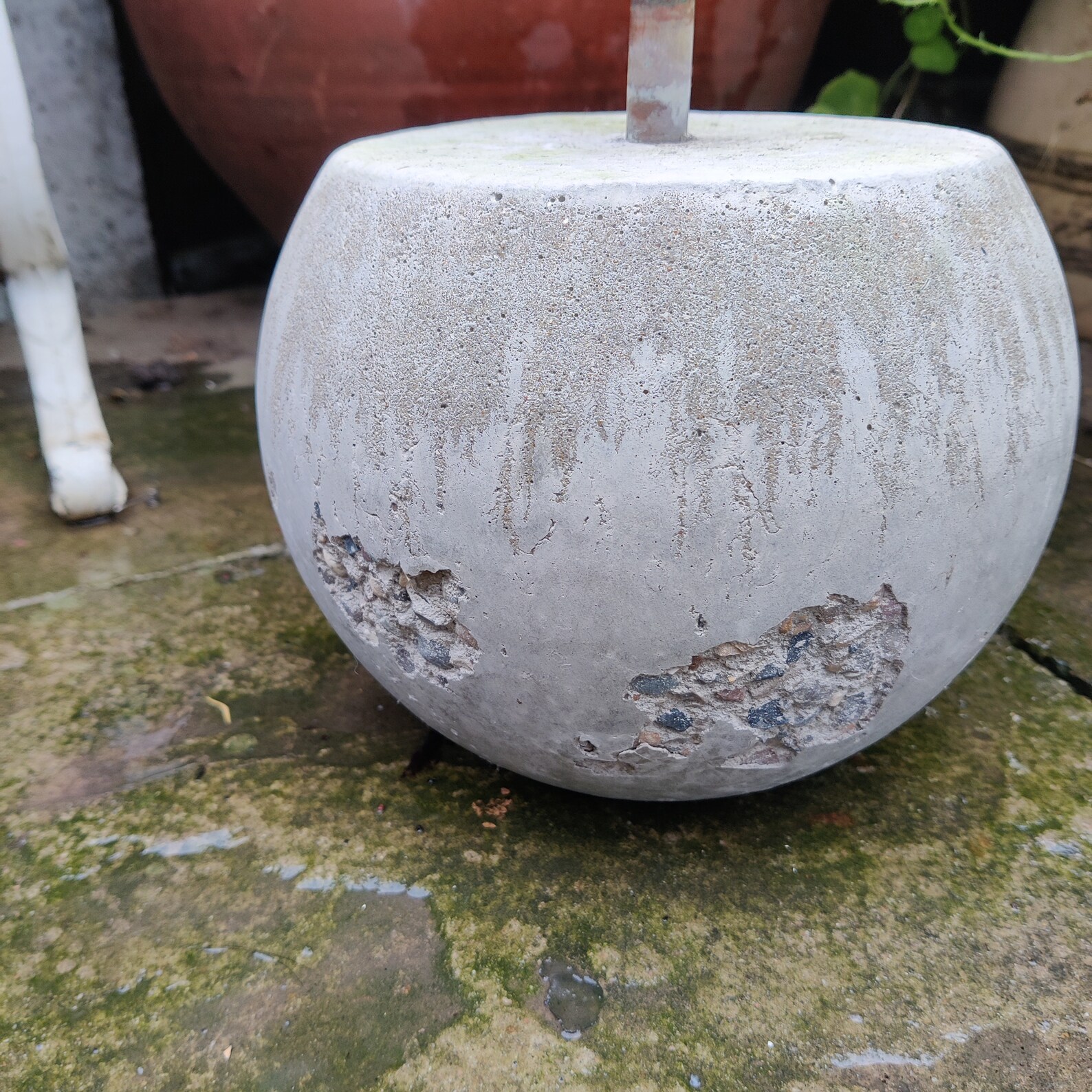 Sphère de jardin de ciment de béton rustique/boule avec la Etsy