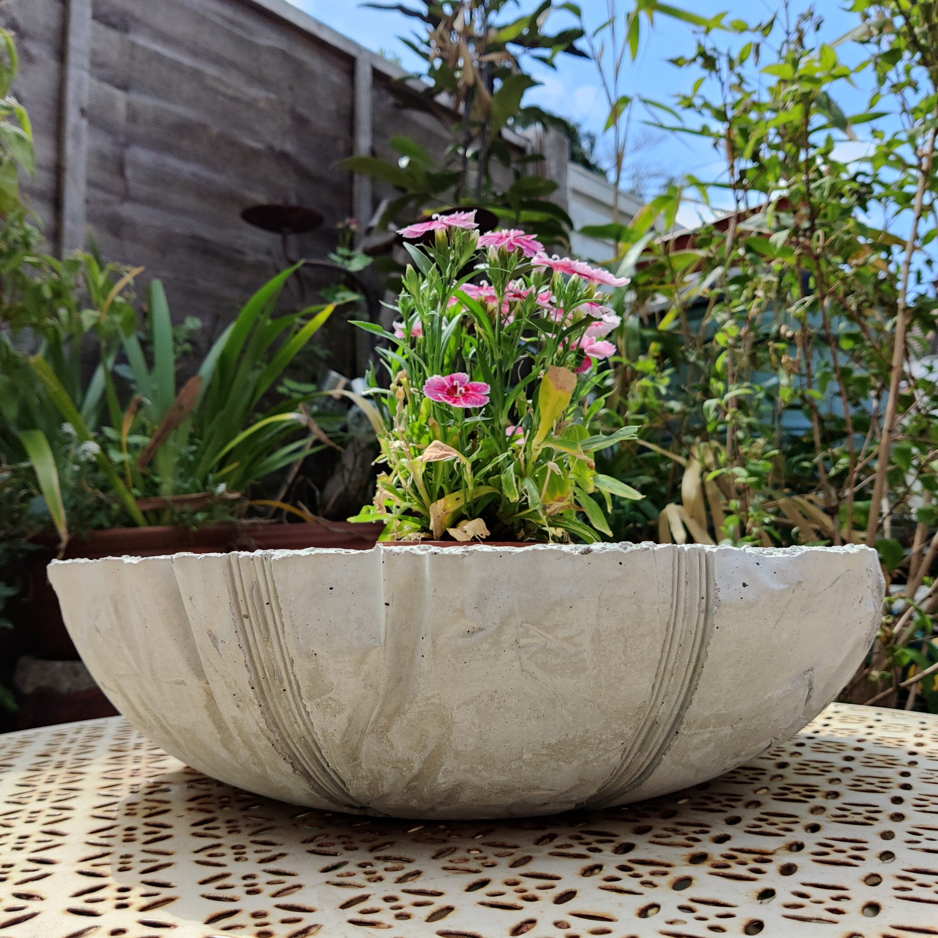 Handmade Extra Large Concrete Bowl. Cement planter bowl. Etsy