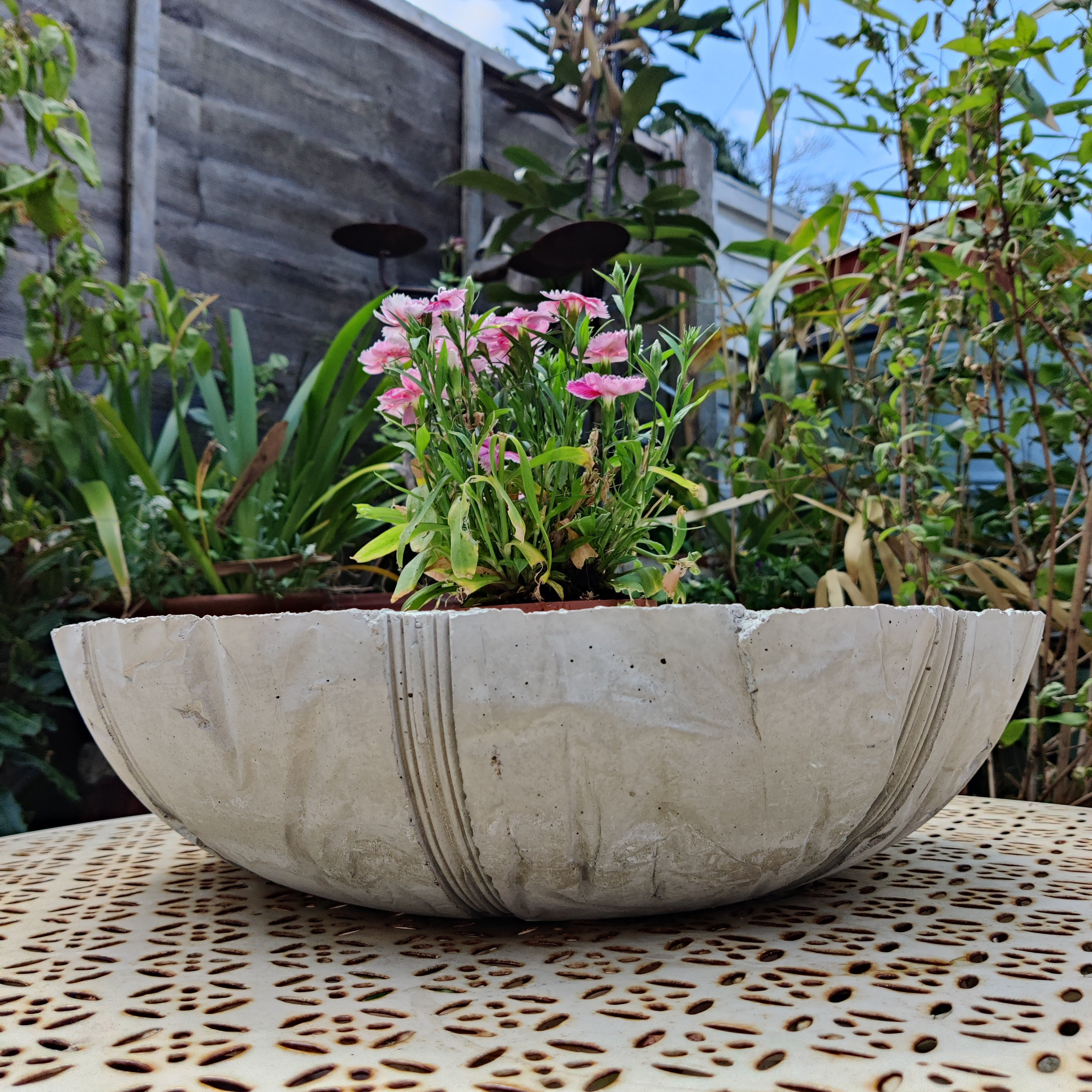 Handmade Extra Large Concrete Bowl. Cement planter bowl. Etsy