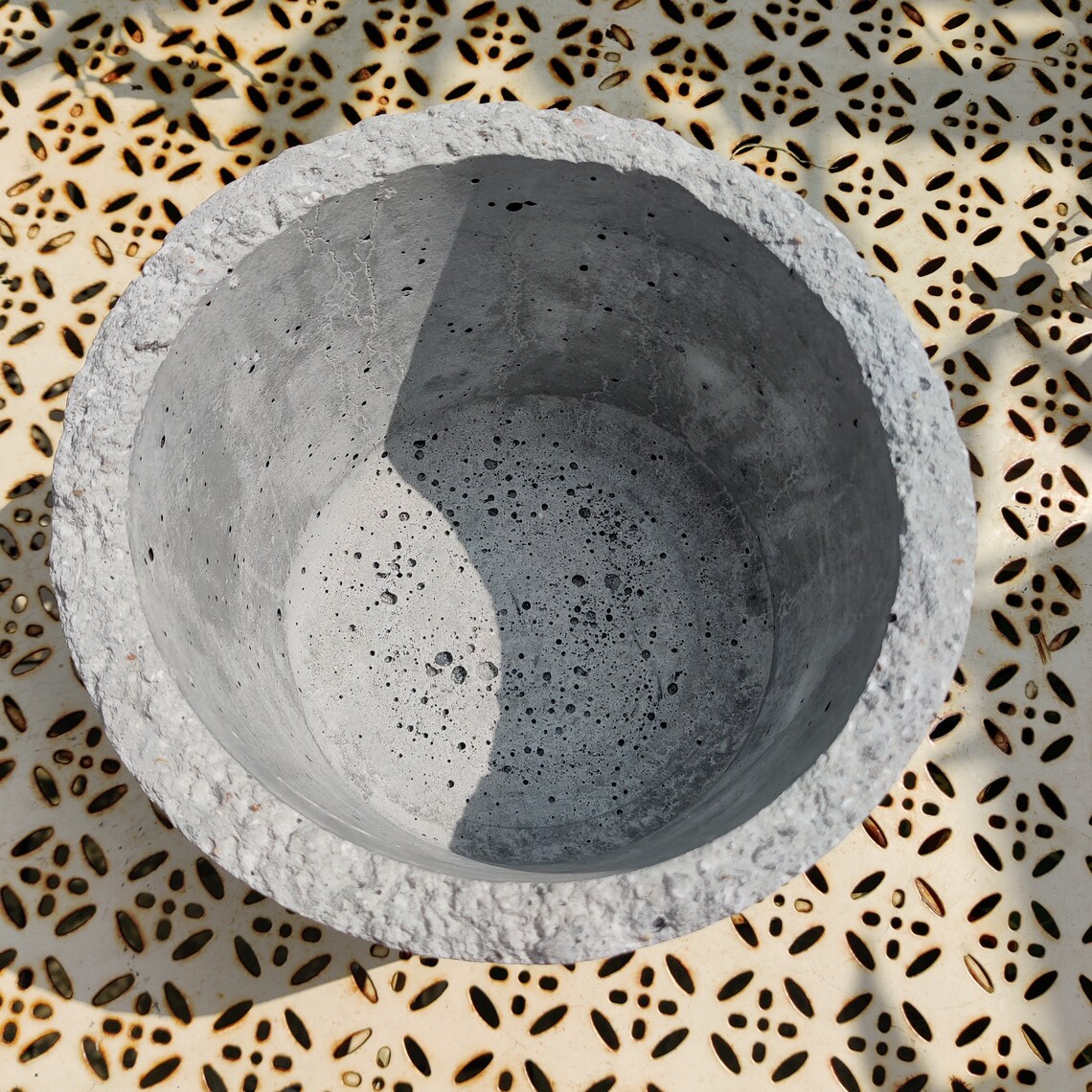 Handmade Large Concrete Bowl. Cement planter bowl. Fruit Etsy