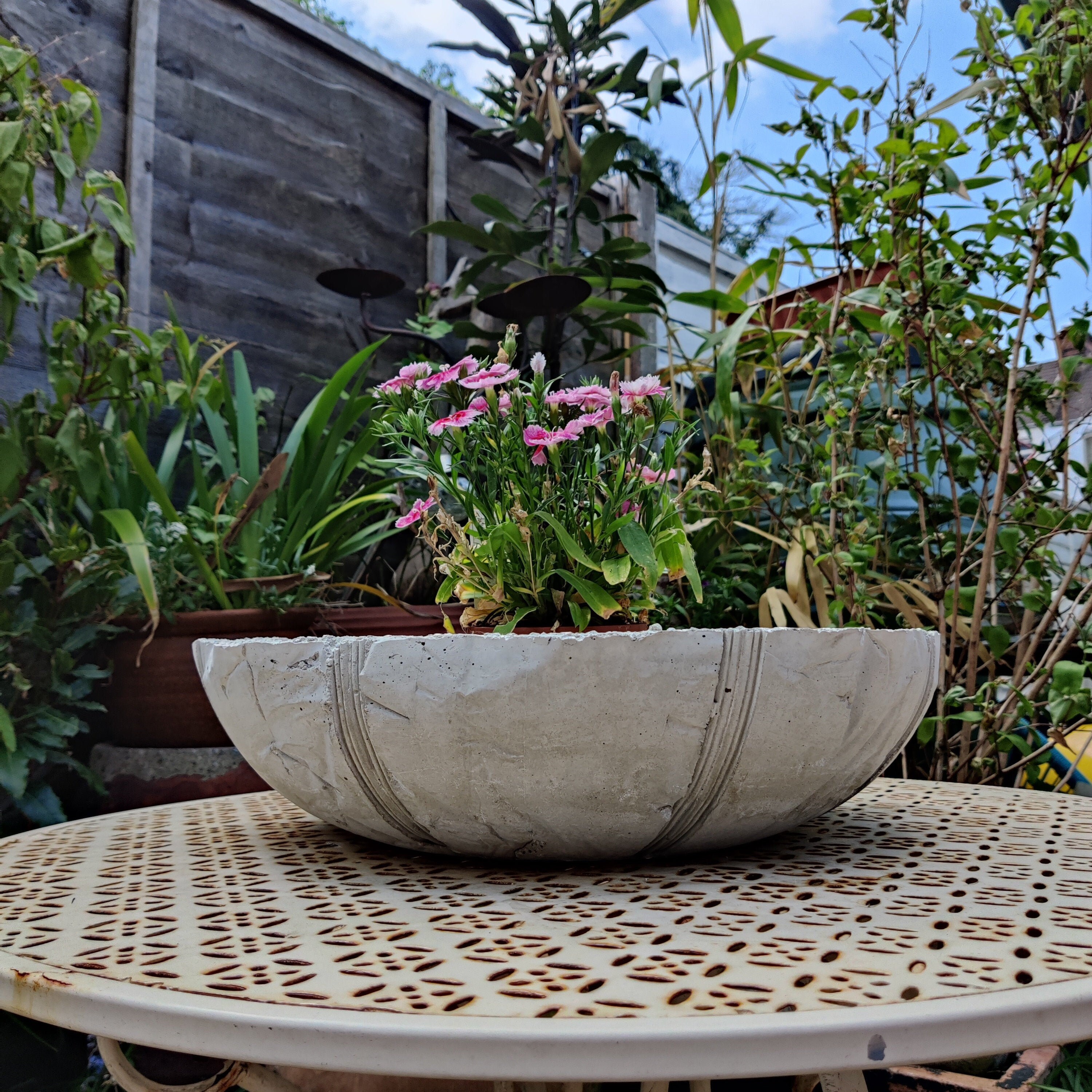 Handmade Extra Large Concrete Bowl. Cement planter bowl. Etsy