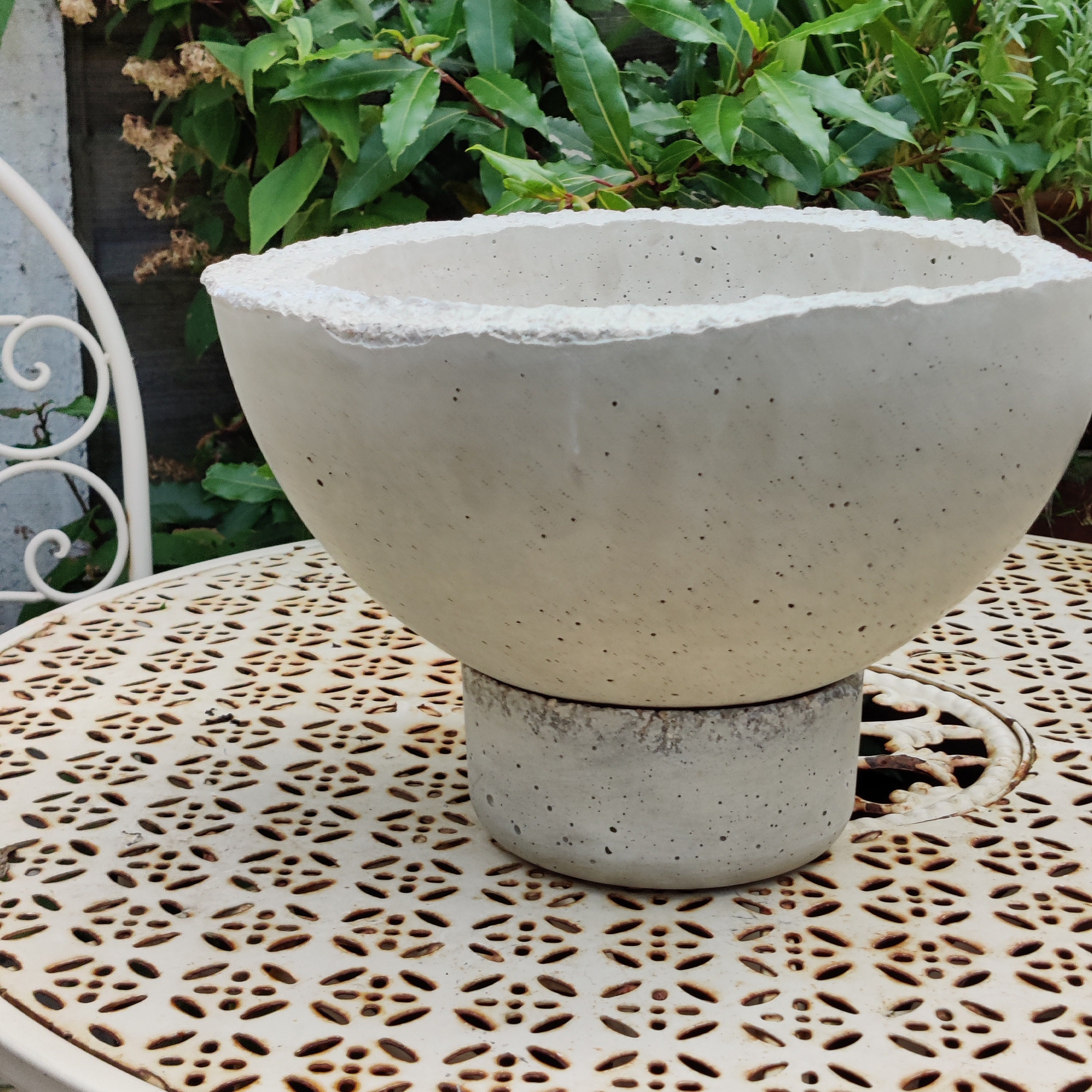 Handmade Extra Large Concrete Bowl. Cement planter bowl. Etsy