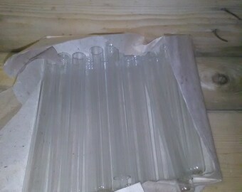 25 Glass Test Tubes 15mm x 160mm.Glass Vials.Aromatherapy Spice Containers.Vintage USSR Glass Test Tubes.