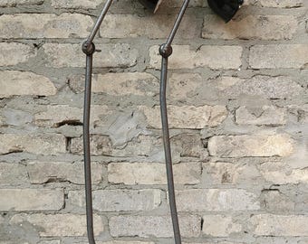Lot of 2 Articulated Two Arm Factory Work Lamp Enamel Shade Desk Lamp Work Shop Table Lamp Industrial Work Lamp USRR Vintage made in 1970s.