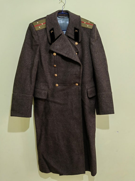 Vintage Soviet Army Wool Overcoat USSR Shinel Mil… - image 1