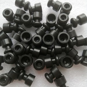 Lot of 10 Pcs Black plastic insulator for retro wiring decorative drawers handle furniture decor kitchen door handle wall decor coat hanger.