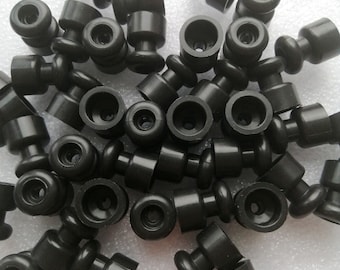Lot of 10 Pcs Black plastic insulator for retro wiring decorative drawers handle furniture decor kitchen door handle wall decor coat hanger.