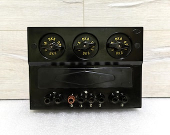 USSR Vintage Laboratory Panel With Rotary Switches Test Laboratory Panel With Switches Soviet Era Made in 1980s. #2.